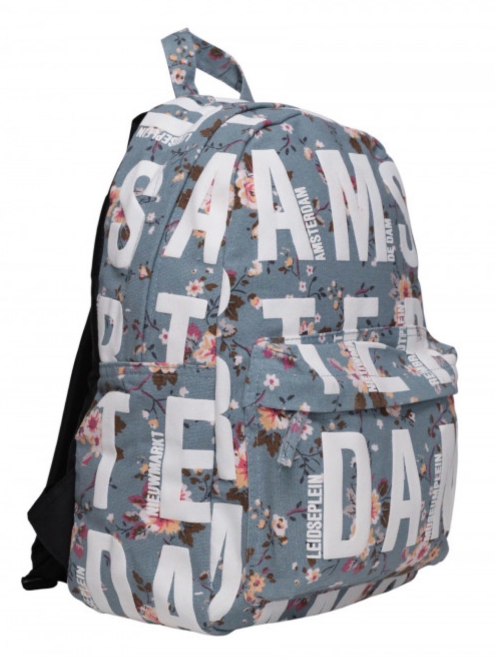 Robin Ruth Blue Floral Logo Backpack
